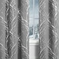 thumbnail image 6 of Decoultimatex Tree Branch Blackout Window Curtain Panels Silver Gray Metallic Print Room Darkening Window Drapes for Bedroom Office, Grommet Top, 50"x 84"x 2, 6 of 6