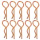 thumbnail image 1 of 10 pcs RC Car Shell Clip RShape Metal Body Clips Pins for 1/5 1/6 1/8 1/10 RC Car (bronze color), 1 of 5