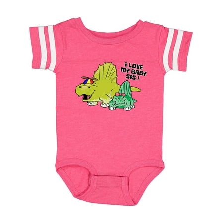 

Inktastic I Love my Baby Sister with Baby Dimetrodon Gift Baby Boy or Baby Girl Bodysuit
