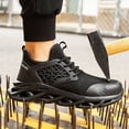 thumbnail image 4 of DianSen Safety Sheos for Men Steel Toe Sneakers Breathable Protection for Work Anti-Smash Size8-12.5, 4 of 12