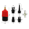 thumbnail image 2 of Cano-Kayak Adaptador de válvula de paleta inflable, accesorio para barco, adaptador de válvula de inflado de aire, válvula de bomba con 4 adaptadores Excelente Rendimiento ER012688WZ, 2 of 5