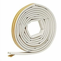 Frost King EPDM Rubber Self-Stick Weatherseal Tape, D-Section, 5/16" W, 1/4" T, 17 ft L, White