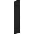 thumbnail image 3 of Ekena Millwork 10 1/2"W x 31"H Americraft Three Board (2 Batten) Exterior Real Wood Joined Board-n-Batten Shutters w/ Elliptical Top (Per Pair), Black, 3 of 10
