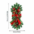 THENEWS Christmas Wreath Bow With Lights Outdoor Christmas Wreath For