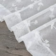 thumbnail image 6 of Haperlare 52" W x 63" L Semi Sheer Curtains Leaf Embroidered Grommet Voile Drapes for Living Room Bedroom Window Treatments, Taupe, 2 Panels, 6 of 6