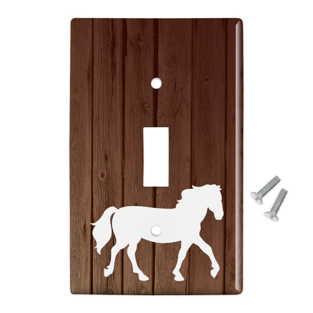Horse Silhouette Cowboy Western Plastic Wall Decor Toggle Light Switch Plate Cover Walmart Com Walmart Com