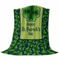 thumbnail image 6 of Happy St. Patrick's Day Blanket Soft Cozy Warm Throw Blanket for Couch, Plush Fuzzy Flannel Fleece Blankets for Sofa, Spring Lucky Grass Watercolor Bed Blankets Lightweight Gifts for Women, 30"x40", 6 of 9