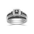 thumbnail image 2 of ONLINE 1/2ct. T.W. Black and White Diamond Bridal Set, Sterling Silver, 2 of 2