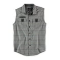 thumbnail image 2 of Ecko Unltd. Mens Man Of War Woven Button Up Shirt, Grey, X-Small, 2 of 2