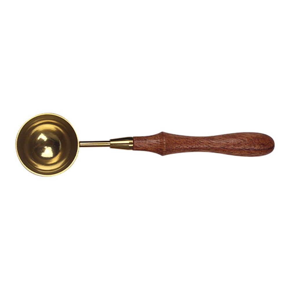 Verrouillage Wax Spoon Wax Melting Spoon Vintage Wood Handle Stamp Verrouillage Wax o_h5 