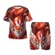 thumbnail image 1 of Balery Red Leaf Flame Fox Conjunto de Pijama Infantil de Manga Corta con Estampado – Ropa de Dormir de Algodón Suave-Large, 1 of 6