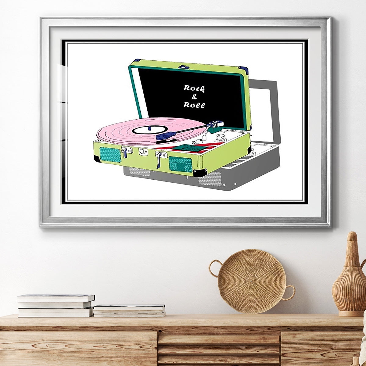 Record Shop II Premium Framed Print - Ready to Hang