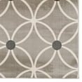 thumbnail image 6 of Vintage Tangram Rug Grey 8x10 Soft Microfiber Polyester Distressed Design, 6 of 6