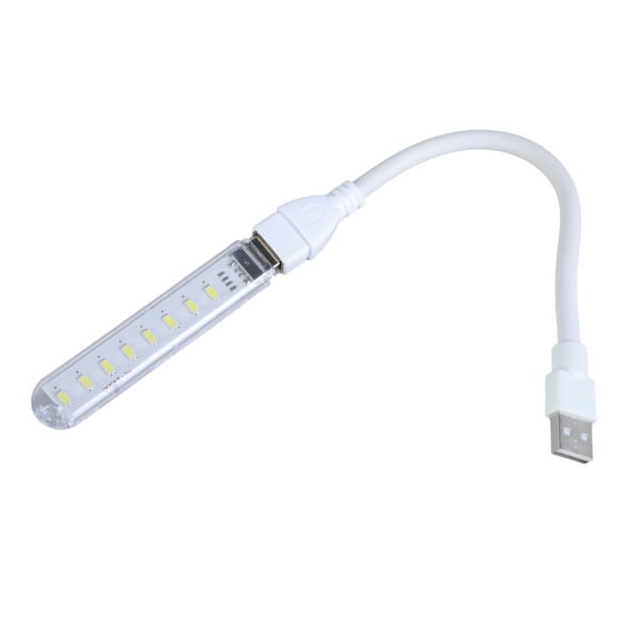 Adjustable USB LED Light with 8 LEDs and Flexible Arm Enhances Lighting in Outdoor Event, Dorms and Bedrooms