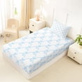 thumbnail image 4 of Erosebridal Kawaii Bowknot Dreamy Princess Twin Sheet Sets For Bows Lovers,Kawaii Bowknots Bow Tie Bedding,White Blue 3 Pieces, 4 of 6