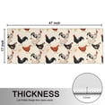 thumbnail image 5 of Kitchen Rugs Sets Of 2,Beige Chicken Pattern Anti Fatigue Kitchen Mat Rugs Non Slip Washable,Decorative Kitchen Floor Mats for Kitchen,Sink,Laundry,17"X47", 5 of 5