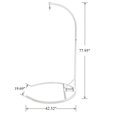 thumbnail image 7 of C-Shape Base Hanging Chair Hammock Stand - Powder Coated Construction for Egg Chair and Indoor/Outdoor Hammock Chairs, X-Large (White), 7 of 7