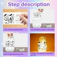 thumbnail image 4 of 6PCS Silhouettes Stickers Mason Jar Cutouts Decals Birds on Branch Scrapbook Waterproof PVC Lamp Film for Christmas Wall Windows Frosted Glass Lantern Jar Decoration 3.5x3.9in, 4 of 6