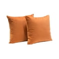 thumbnail image 3 of Set of (2) 16" Square Accent Pillows in Rust Orange Velvet by Diamond Sofa, 3 of 6