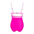 thumbnail image 5 of OSFVNOXV Bathing Suit for Women One Piece High Waisted Cut Out Swimsuit Cross Ruched Sleeveless Color Blocked Bodysuit ,Hot Pink, 5 of 5