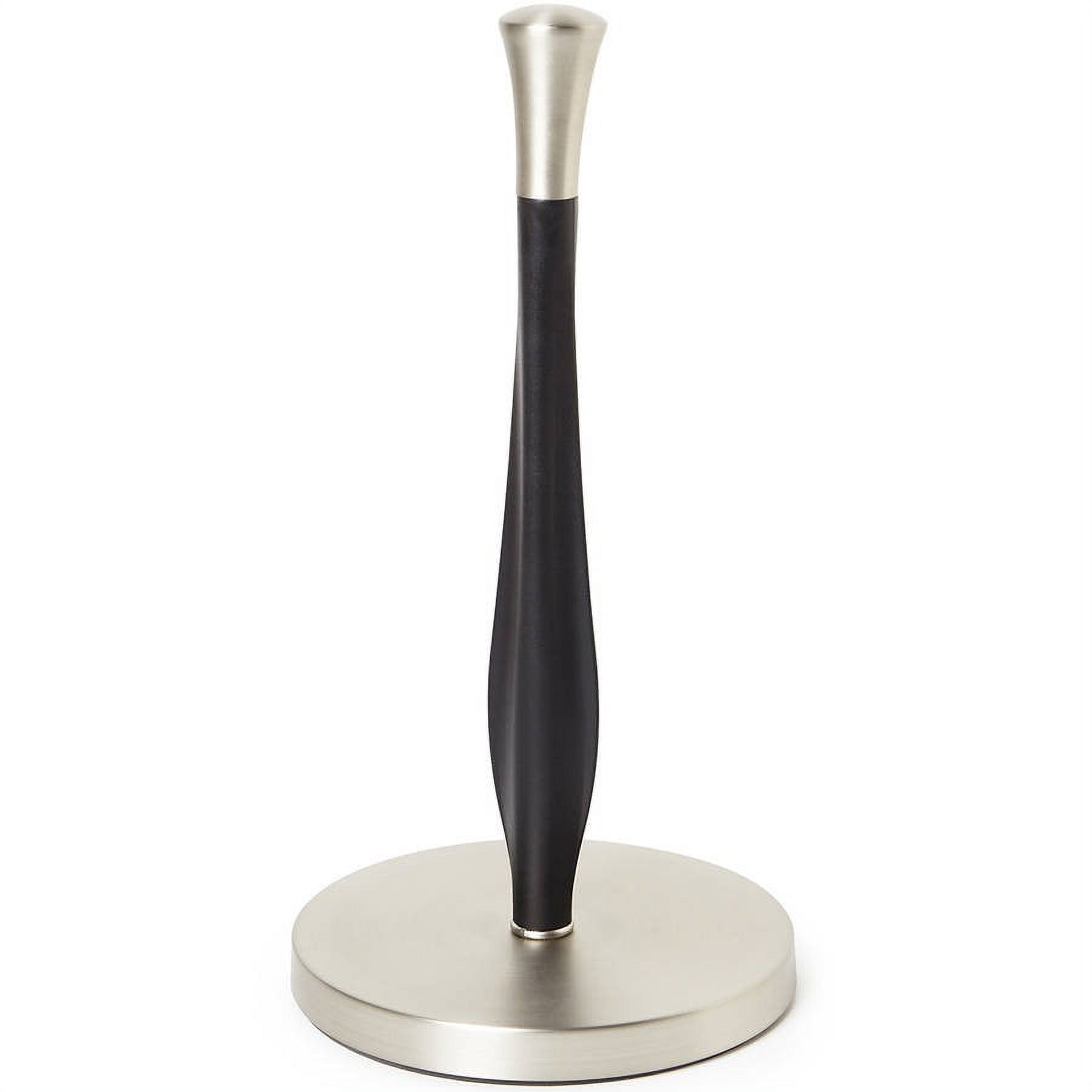 (2 pack) Better Homes & Gardens Free-Standing Paper Towel Holder with Weighted Non-Slip Base, 14 in, Nickel