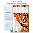 thumbnail image 2 of No Hook Shower Curtain with Snap in Liner,Abstraction Distortion Lines Art Waterproof Bath Curtain Double Layers with See Through Top Window,Black Orange White Hotel Shower Curtains 60x72in, 2 of 9