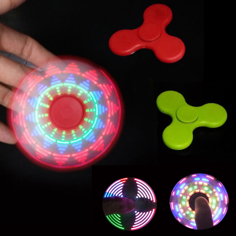 TEMO Crystal Fidget Hand Spinner Finger Toy with LED Light