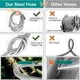 thumbnail image 6 of RUISINERY Steel Flexible Garden Hose Heavy dutys KinkFree Light weight Metal Water Hose for Yard Outdoor Use for Bathing Pet, 6 of 8