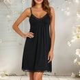 thumbnail image 2 of Women's Satin Nursing Nightgown Lace Sleepwear Tank Dress Lightweight Maternity Sleep Dress Soft V Neck Nightshirt for Pregnant Lady Loungewear, 2 of 4