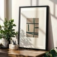 thumbnail image 5 of Paper Cut No.3 - Mixed Media Abstract Minimalist Geometric Modern Art Mid-Century Modern Pastel Bauhaus Black Framed Wall Art Print 9 x 12 inches, 5 of 12