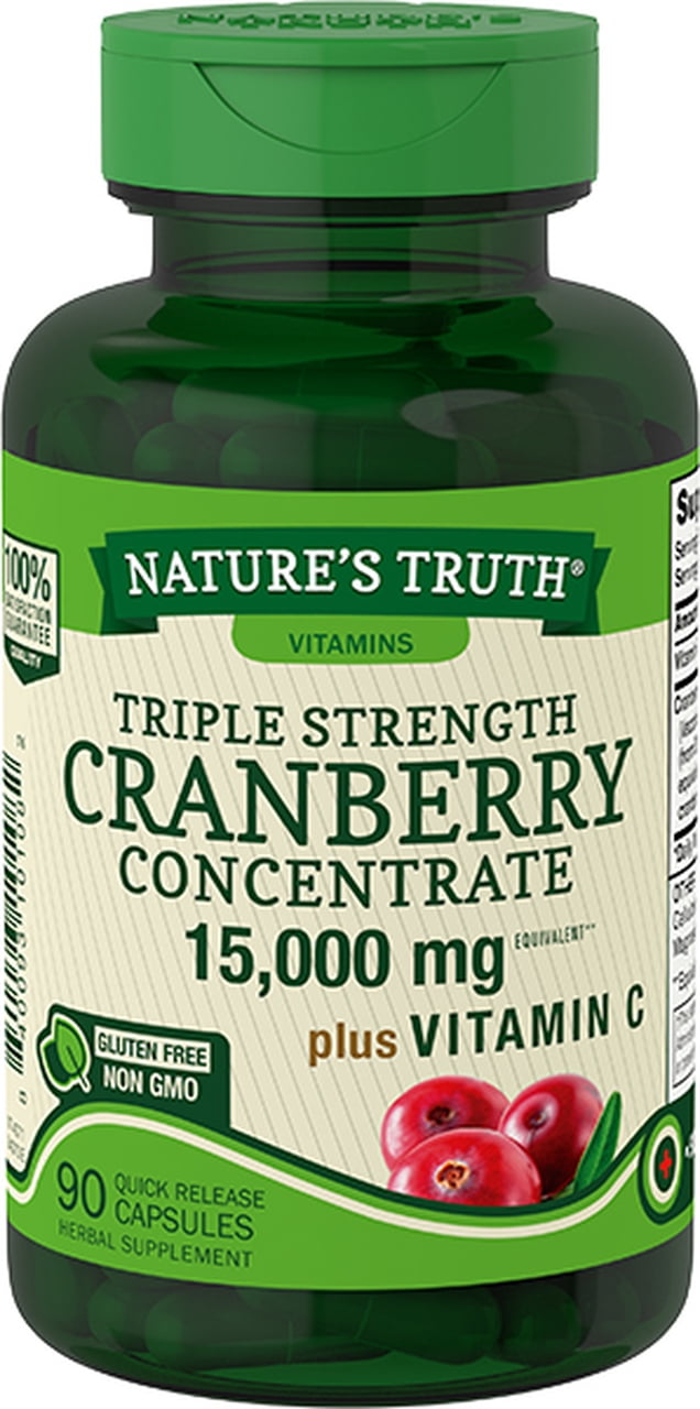 Nature's Truth Ultra Triple Strength Cranberry 15,000 mg Plus Vitamin C