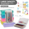 thumbnail image 6 of Double Layer Large Capacity Pencil Box,Plastic Translucent Pencil Box, Hard Pencil Cases with Snap-Tight Lid for Pens, Pencils, Office Supplies,Art Supplies,Medium-sized,1 Pack,Transparent, 6 of 7