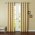 thumbnail image 1 of Quality Home Chevron Print Room Darkening Grommet Top Curtain Single Panel, 1 of 3