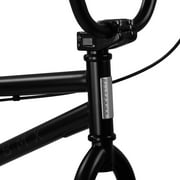 Elite BMX Bicycle 20” Freestyle Bike - Stealth Black Green Ideal for Ages 7 to 18 Years