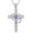 February(Amethyst), variant on AOBOCO Stethoscope Cross Pendant Necklace Nursing Stethoscope Neckalce Graduation Gift for Women