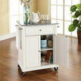 thumbnail image 6 of Bowery Hill Traditional Wood Kitchen Cart with Granite Top in White/Gray, 6 of 7