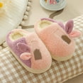 thumbnail image 5 of yocbz Toddler Slippers Boys Girls House Shoes Children's Cotton Slippers Family Matching Plush Thickened Soft Sole Cartoon Slippers for Boys Girls Pink,US 3.5, 5 of 5