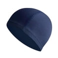 thumbnail image 2 of Gorro de natación unisex transpirable de tela suave de secado rápido para cabello largo y corto. Azul marino, 2 of 8