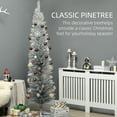 thumbnail image 3 of HOMCOM 7' Artificial Pencil Christmas Tree, Slim Xmas Tree with 499 Branch, 3 of 9