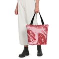 thumbnail image 4 of Lsque Striped Meat Pattern Beach Tote,Shoulder Handbag,Spacious Tote Bag,Lightweight Travel Bag,Versatile Shopping Bag, 4 of 6