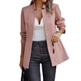 thumbnail image 1 of Blazer para mujer, chaqueta con mangas fruncidas 3/4, chaqueta de oficina para negocios, traje deportivo, gabardina, 1 of 6