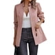 thumbnail image 1 of Blazer para mujer, chaqueta con mangas fruncidas 3/4, chaqueta de oficina para negocios, traje deportivo, gabardina, 1 of 6