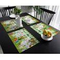 thumbnail image 3 of Easter Day Placemats Set of 4 - Happy Easter Cute Rabbit Eggs Spring Flower Place Mat for Dining Table Washable Cotton Linen Table Mats, 12 x 18 Inch, 3 of 6