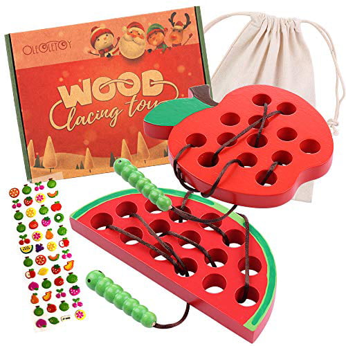 Toddler learning toy l Travel toy l Montessori materials l Wooden toys l Fine motor skills l Wooden lacing toy l Threading bunny toy l