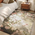 thumbnail image 4 of Spring Rose Area Rugs 4x6 ft Pastoral Romantic Plant Washable Rug Non Slip Indoor Carpet Absorbent Floor Mat for Living Room Bedroom Dining Room, 4 of 9