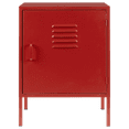 thumbnail image 2 of Bouclair Red Metal Locker Side Table, 2 of 10