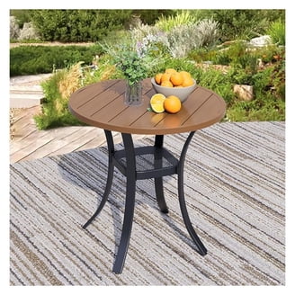amazon prime round patio tables 30 inch with umbrella hole Amazon.com: AECOJOY Metal Table and Chairs Set for 4, Outdoor Dining Set, Modern Black Patio Dining Table Furniture Set : Patio, Lawn & Garden and built American Tables & Seating ALM3030