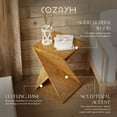 thumbnail image 2 of COZAYH Farmhouse End Table, Square Solid Pedestal Design, for Living Room, Brown, 2 of 8