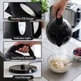 thumbnail image 4 of OVENTE 1.7L Electric Kettle with 1100W Fast Boiling Water, Black KP72B, Best for Coffee or Tea, BPA-Free, Water Level Gauge, Auto Shut-Off, Indicator Light, Boil-Dry Protection & Removable Filter, 4 of 8