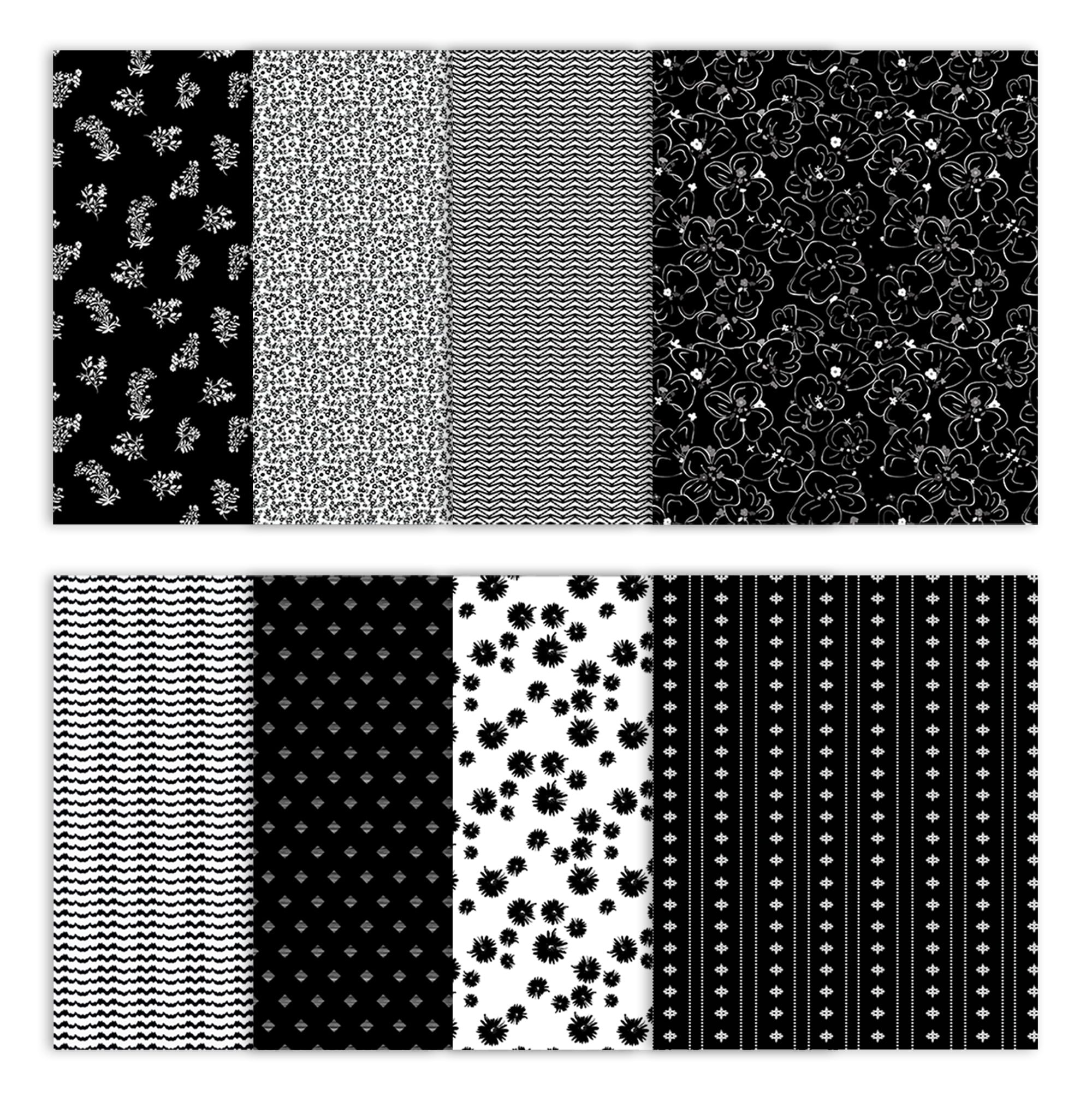 Soimoi 8 Pc Fat Quarter Bundle- Florals Print 18"x 22" DIY Patchwork- 100% Cotton Pre-Cut Quilting Fabric Multicolor